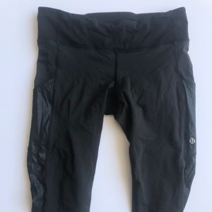 Lululemon black crop running tights